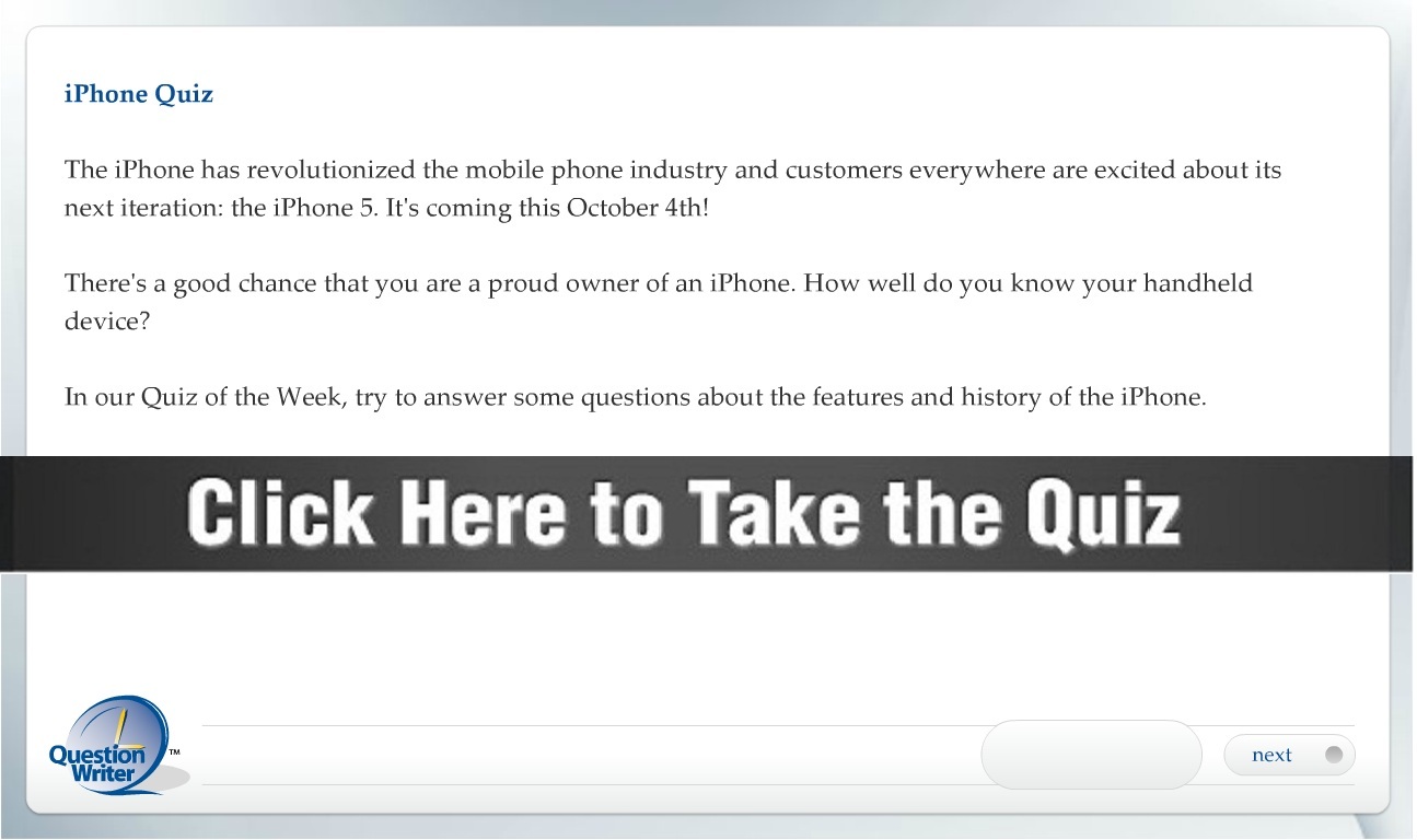 Take The iPhone Quiz Now!