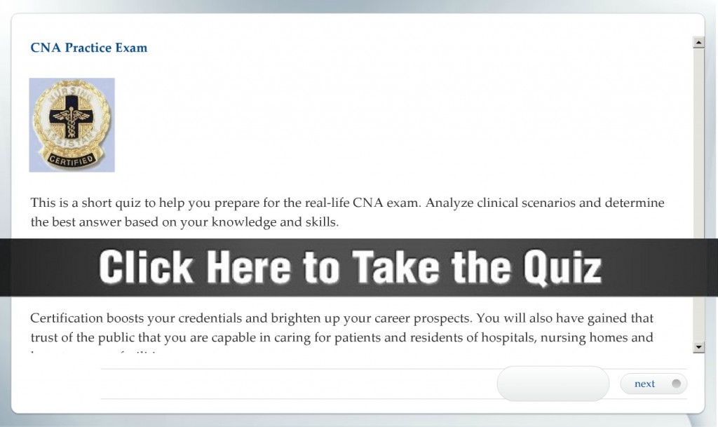 CNA Practice Exam available here!
