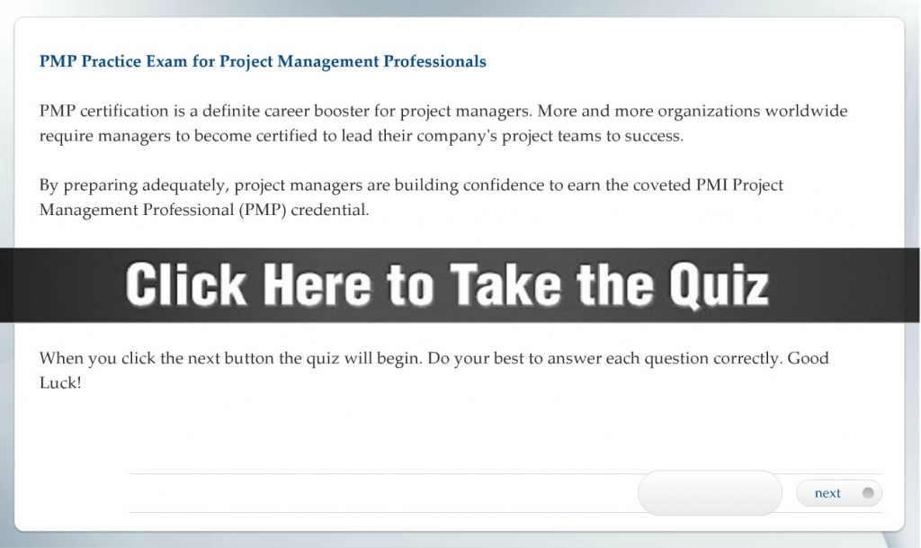 Take the PMP Practice Exam!