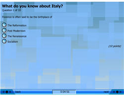 Blue Flake Flash Quiz Template