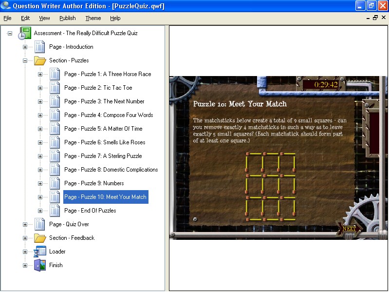 Screenshot of Question Writer