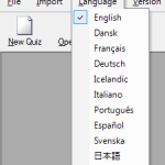 Language selection